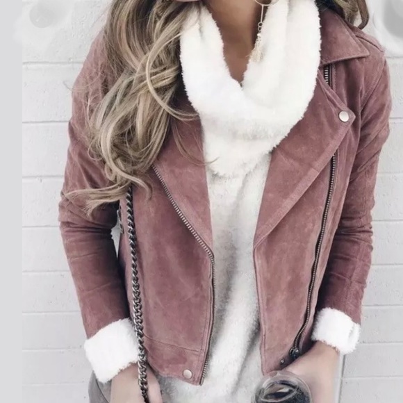 New BLANK NYC Suede Leather Moto Jacket Size XS - Picture 6 of 9